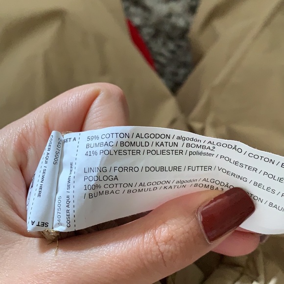 Mango beige wide leg pants paper bag waist - Picture 5 of 7